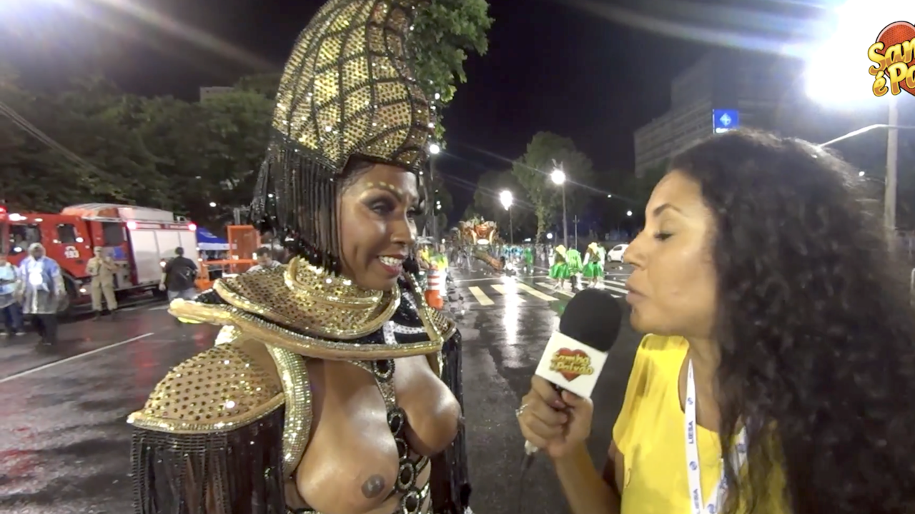 【サンバ】大学で芸術の女神ミューズにインタビュー♡圧倒的なおっぱいに視線が釘付けにw【カーニバル】